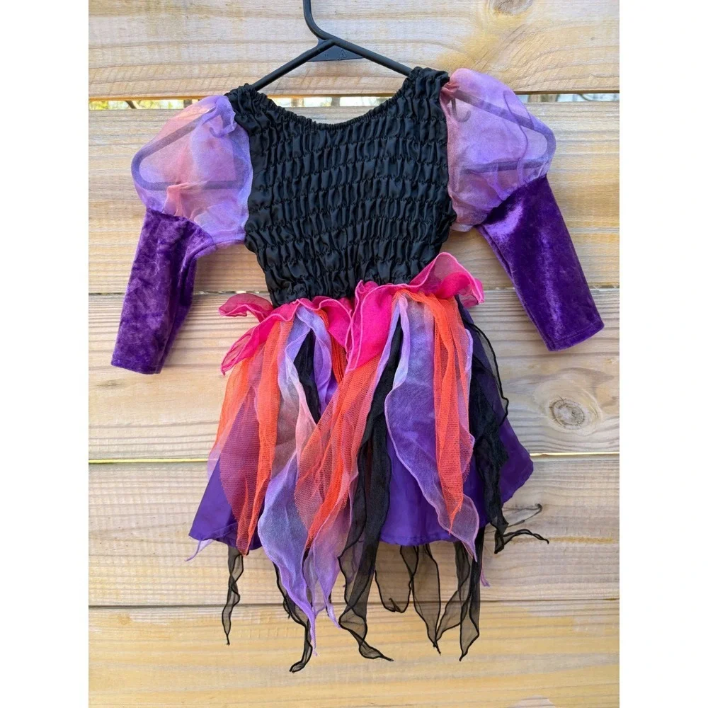 The Childrens Place Toddler Girls Witch Halloween Costume Purple Black 18-24M